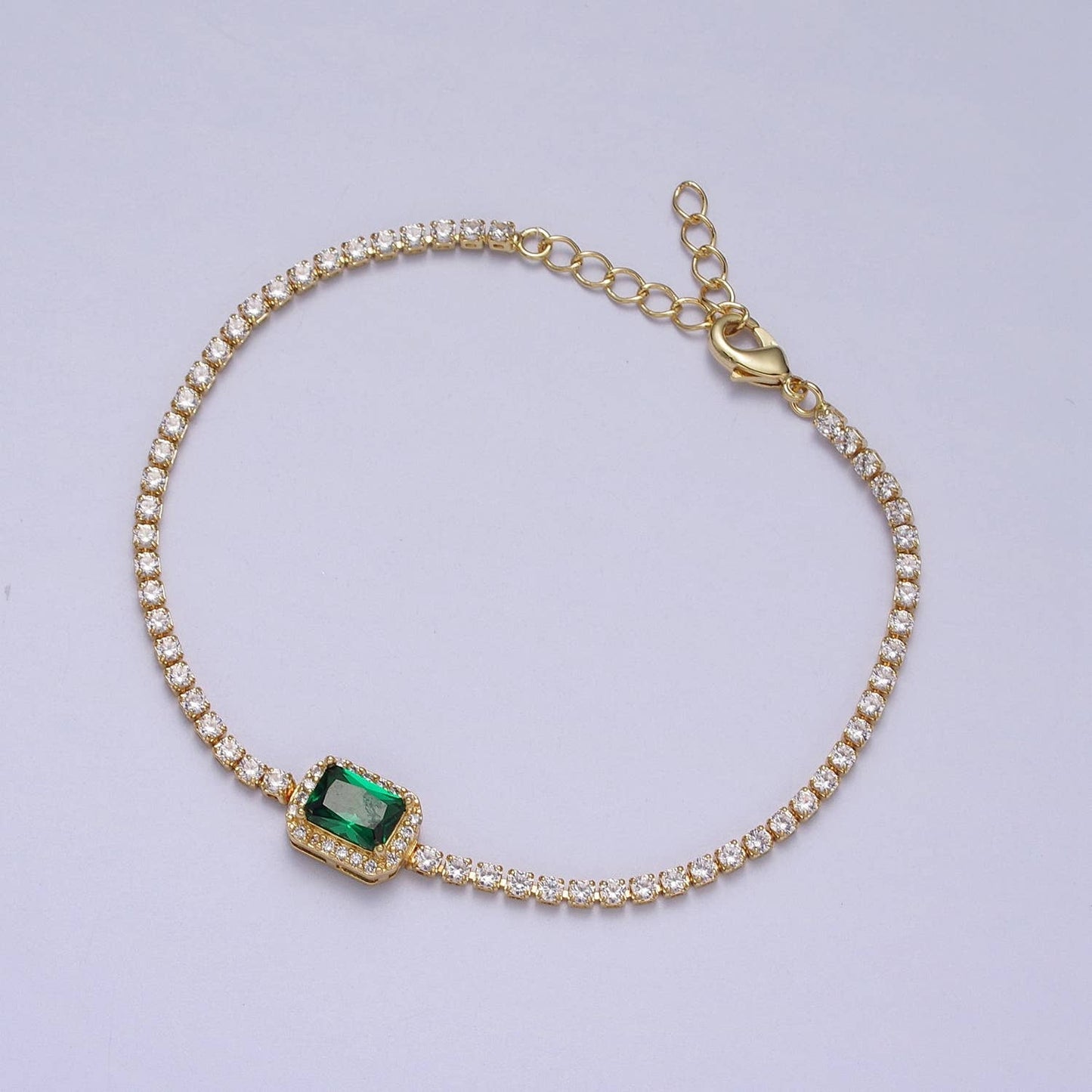 Colorful CZ Tennis Stackable Bracelet  WA1286~ WA1293