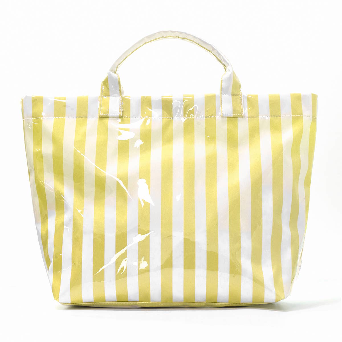 Color block Striped Tote Bag PVC Handbag
